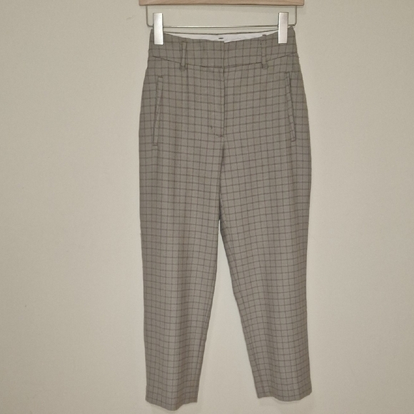 Aritzia Pants - Aritzia Wilfred Tie Front Pants Wool Blend Plaid (Missing Tie) SZ 0